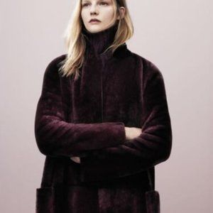 VINCE Reversible Shearling Sheepskin Leather Coat - M